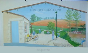 maquette du mur de Sommières